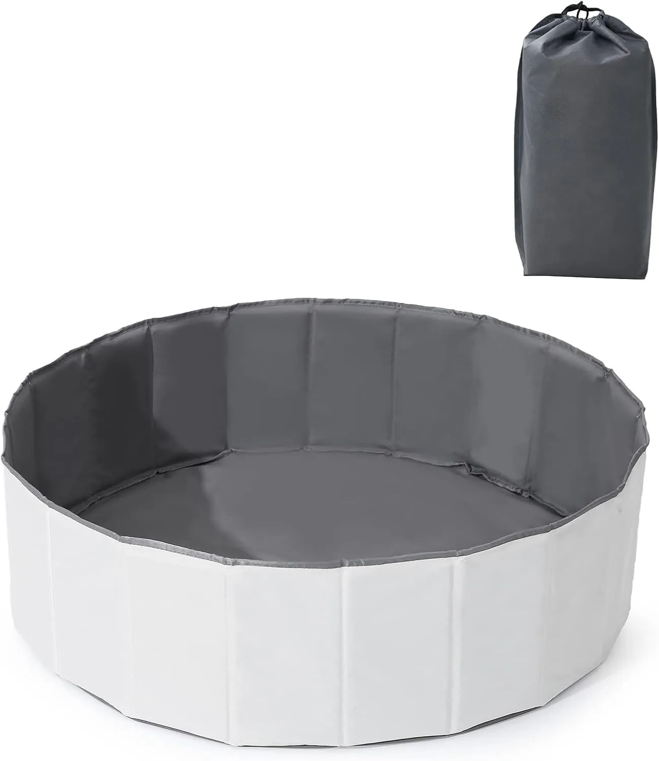 GOGOSO Large Ball Pits for Toddlers with Storage Bag Gifts for Baby Girls Boys Kids Dogs as Play Yard, Baby Playpen, Fence, Oxford Cloth Portable & Foldable Ball Pool (Balls Not Included), White