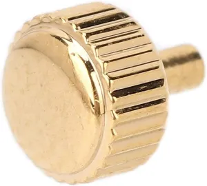 Golden Steel Watch Crown Spare Parts, 5pcs Replacement Watch Heads for Quartz Mechanical Watches, Sturdy and Practical Accessories for Watch Repair