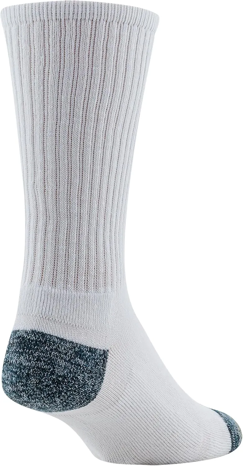 GOLDTOE Men's FIT TEC Cushion Crew Socks, 6-Pairs