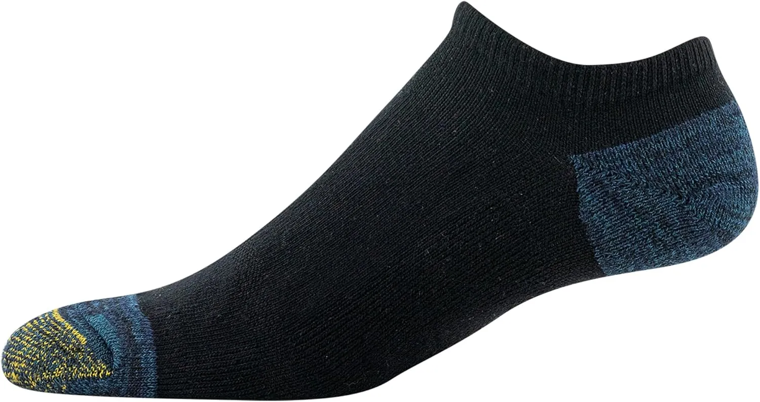 GOLDTOE Men's FIT TEC Cushion No Show Socks, 6-Pairs