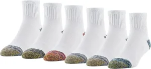 GOLDTOE Men's FIT TEC Cushion Quarter Socks, 6-Pairs