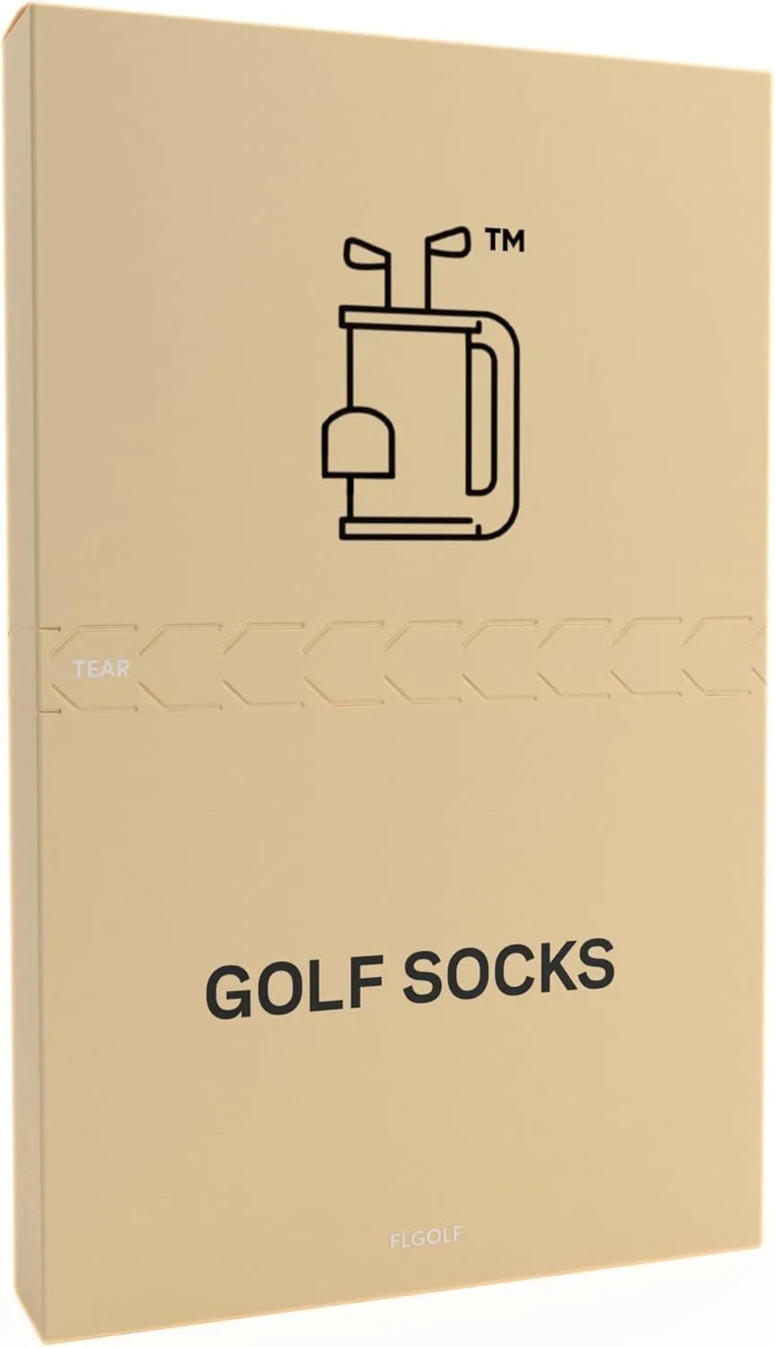 GOLF SOCKS - Quarter Length, Extra Cushioned, Premium Material Blend, Thick Soft Feel, Reinforced Ankle Compression, Motion Support & Stability, Moisture Wicking - 1 Pair