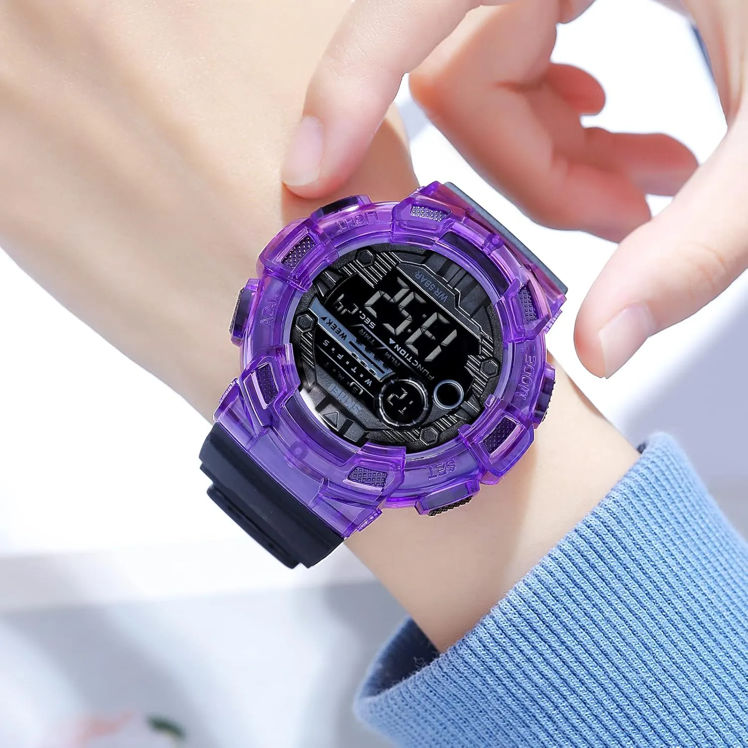 Gosasa Fashion Multifunction Watch for Men Big Dial Outdoor Sport Men's Digital Watches Date Casual Male Wristwatch Waterproof LED Back Light