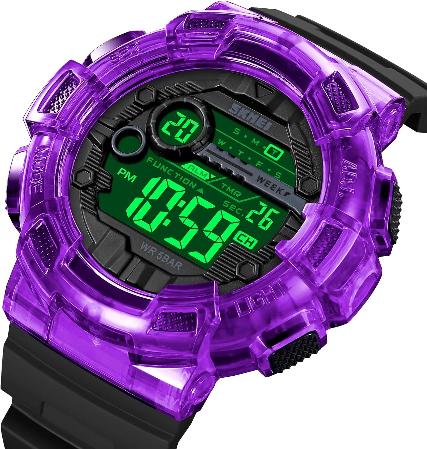 Gosasa Fashion Multifunction Watch for Men Big Dial Outdoor Sport Men's Digital Watches Date Casual Male Wristwatch Waterproof LED Back Light