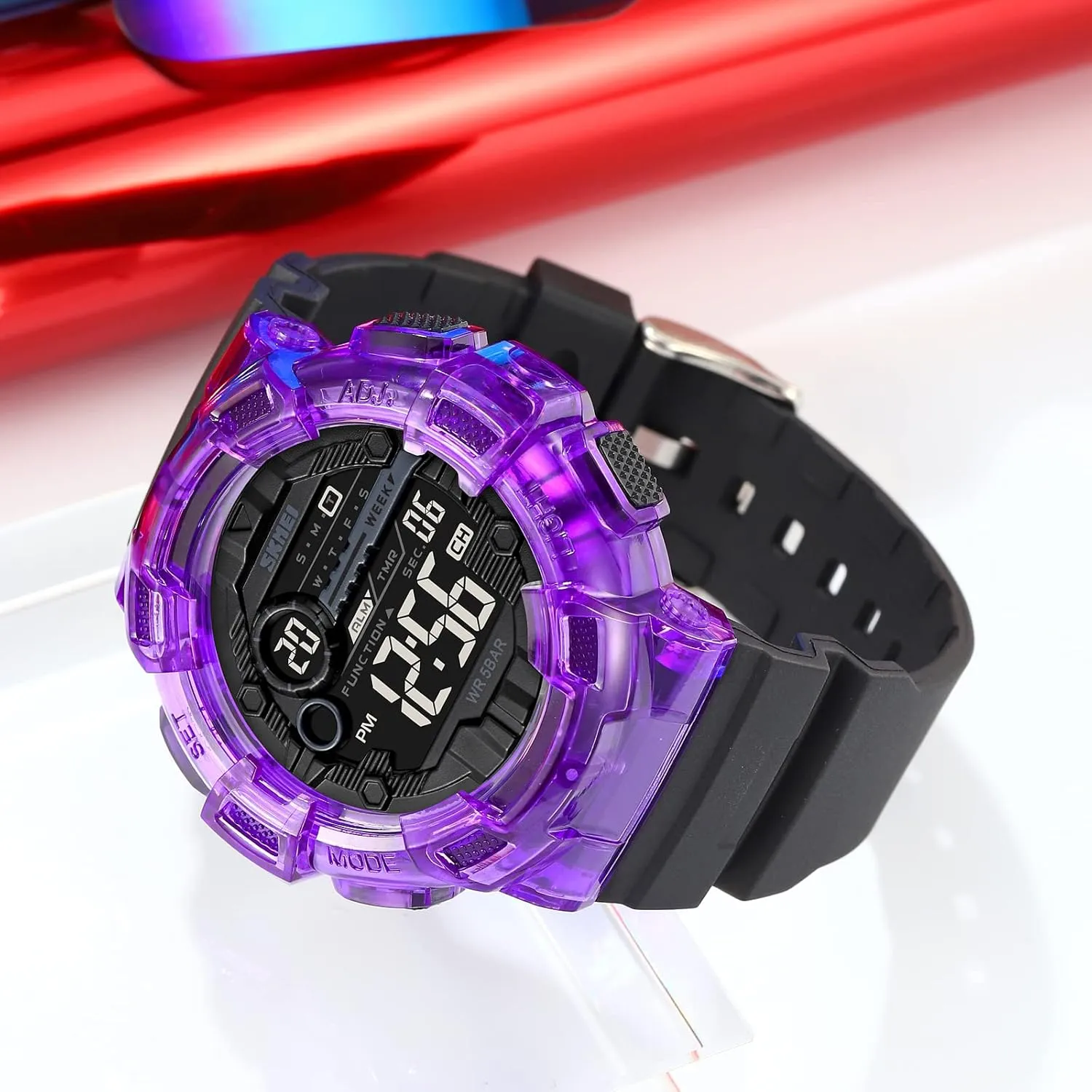 Gosasa Fashion Multifunction Watch for Men Big Dial Outdoor Sport Men's Digital Watches Date Casual Male Wristwatch Waterproof LED Back Light