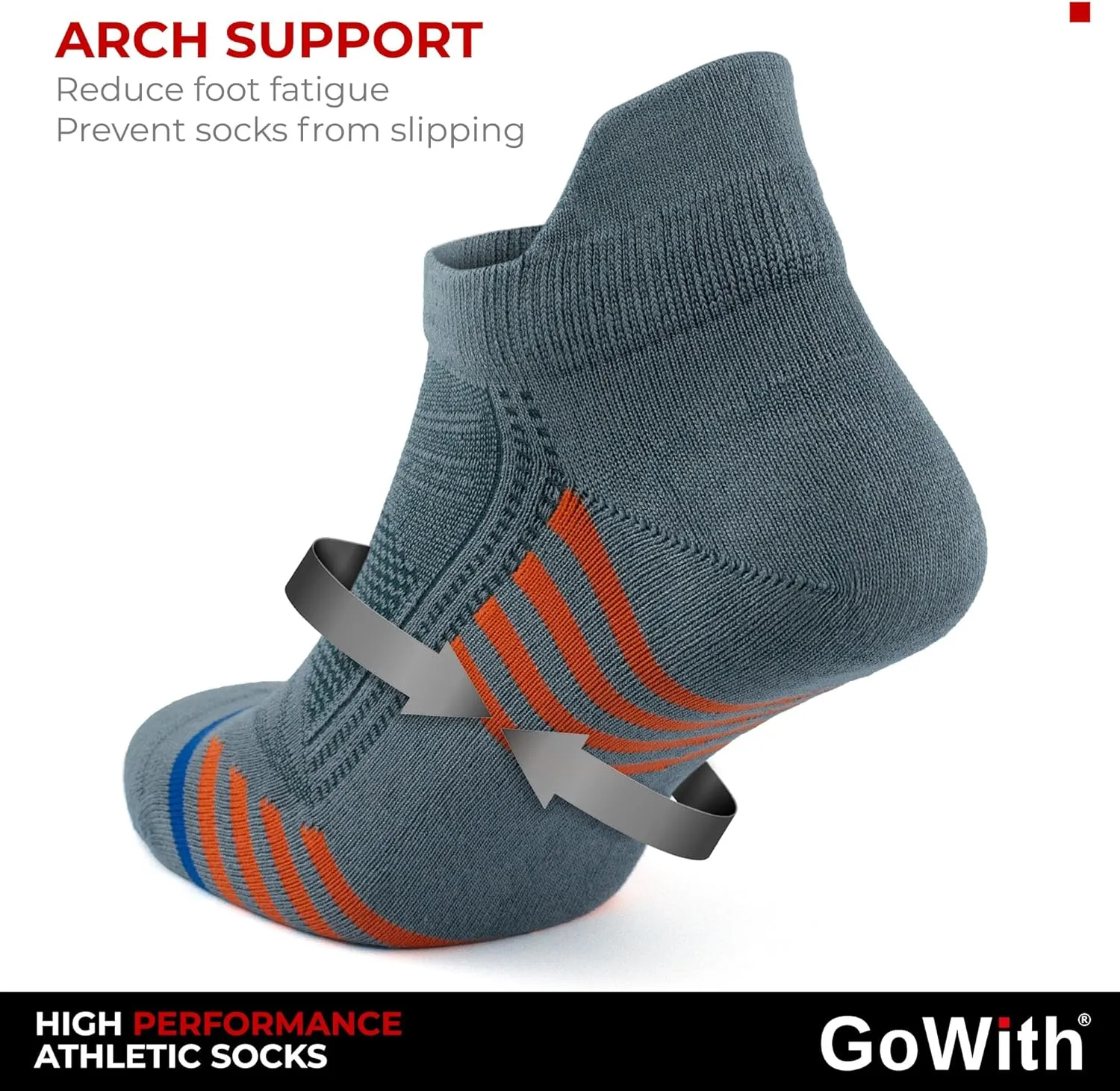 GoWith Running Socks for Men & Women, Rayon Made From Bamboo Ankle Zero-Cushion Socks, Moisture Wicking, with Gift Box