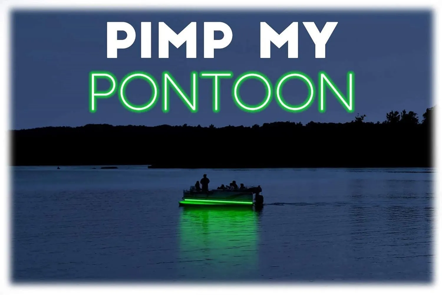 Green Blob Outdoors Pimp My Pontoon LED Boat Deck Lighting Kit with Bonus Red & Green Navigation Lights DIY Pontoon Under Deck Lighting kit for Pontoon Boats (Green, 20)