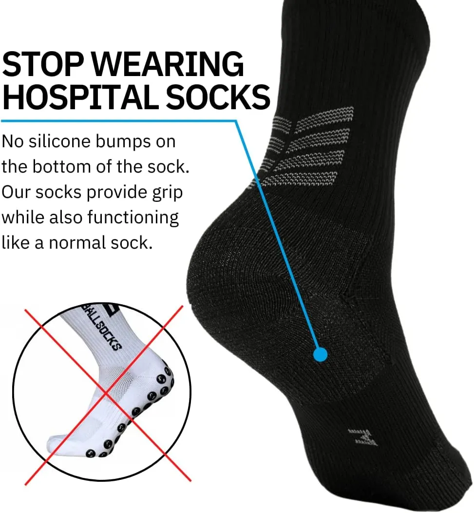 Grip Socks for Soccer for Men & Women - Non Slip Soccer Grip Socks - Athletic Football Sock with Advanced Grips