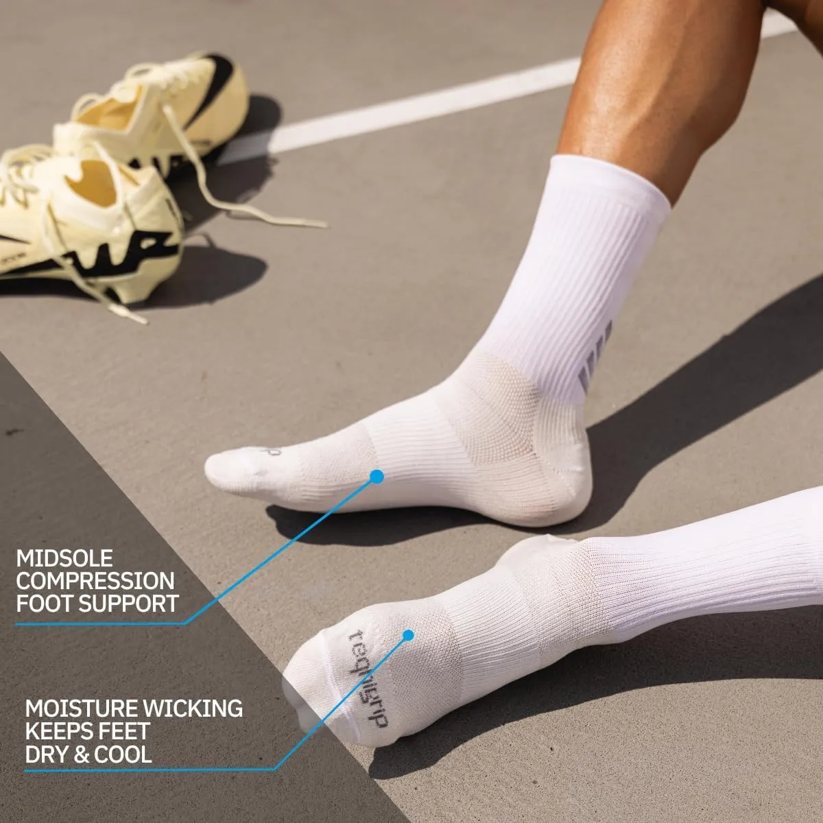 Grip Socks for Soccer for Men & Women - Non Slip Soccer Grip Socks - Athletic Football Sock with Advanced Grips