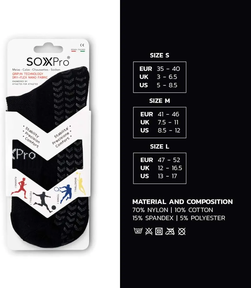 Grip Socks Perfect Soccer, Basketball, Anti-Slip socks for Rugby Running & other Sports