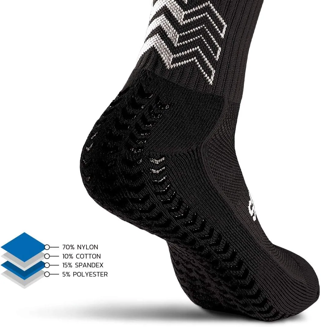 Grip Socks Perfect Soccer, Basketball, Anti-Slip socks for Rugby Running & other Sports