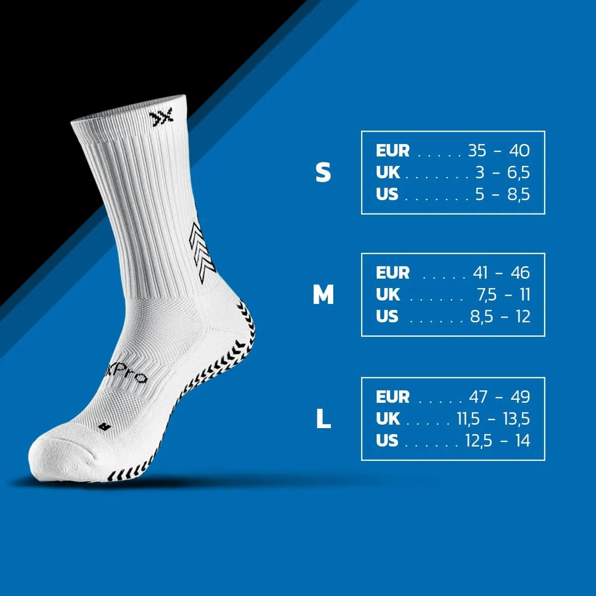 Grip Socks Perfect Soccer, Basketball, Anti-Slip socks for Rugby Running & other Sports
