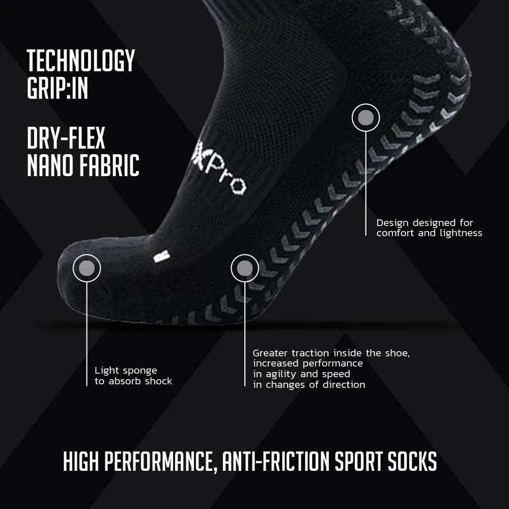 Grip Socks Perfect Soccer, Basketball, Anti-Slip socks for Rugby Running & other Sports