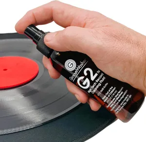 GrooveWasher Walnut Vinyl Record Cleaning Kit   Fine Grooming Suede Record Cleaner Pad, Ideal Gift Bundle for Cleaning Dirty LPs & Fine Grooming Before Play