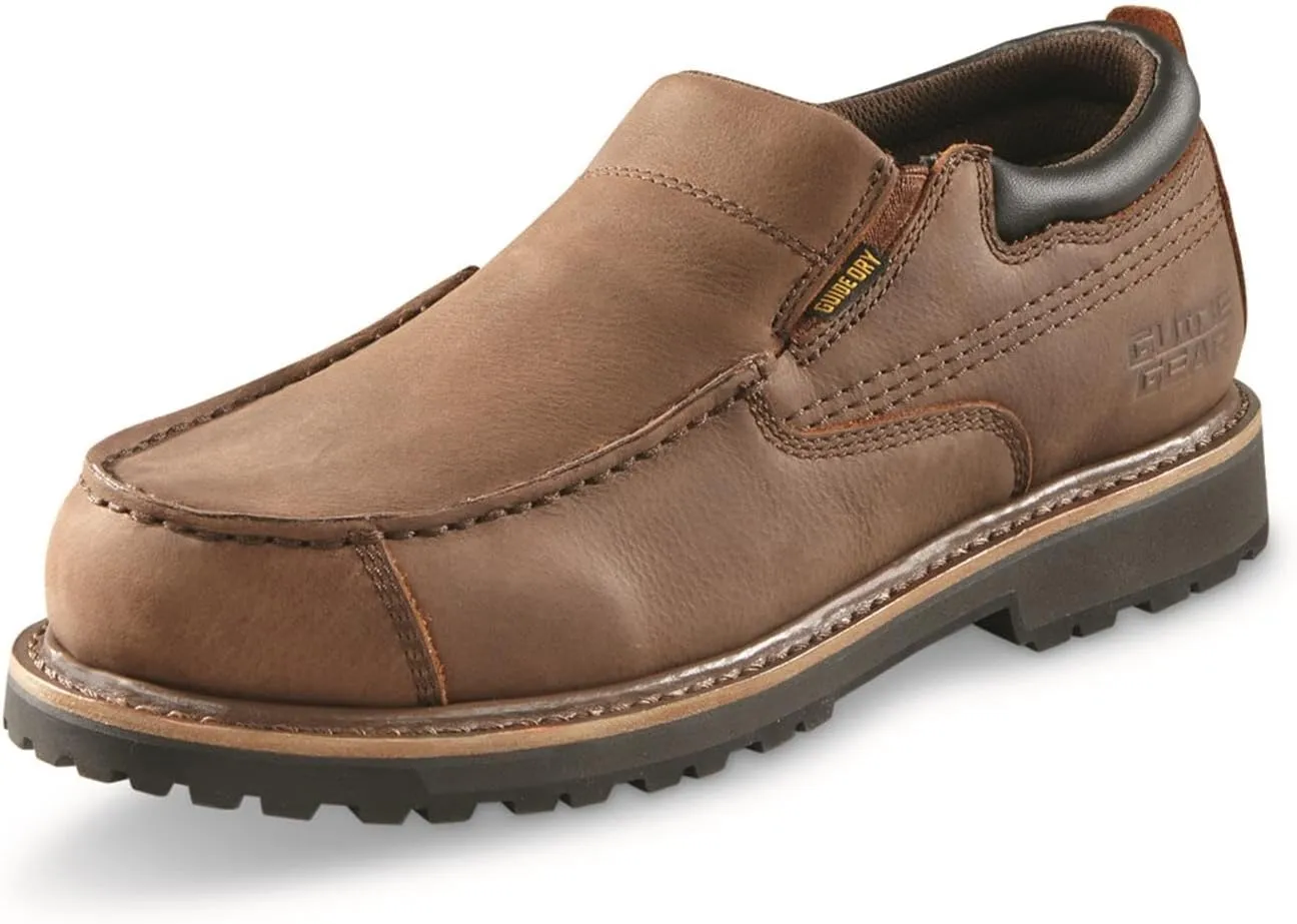Guide Gear Men's Rugged Timber Waterproof Slip-On Shoes; Moisture Wicking Insoles, Casual Footwear