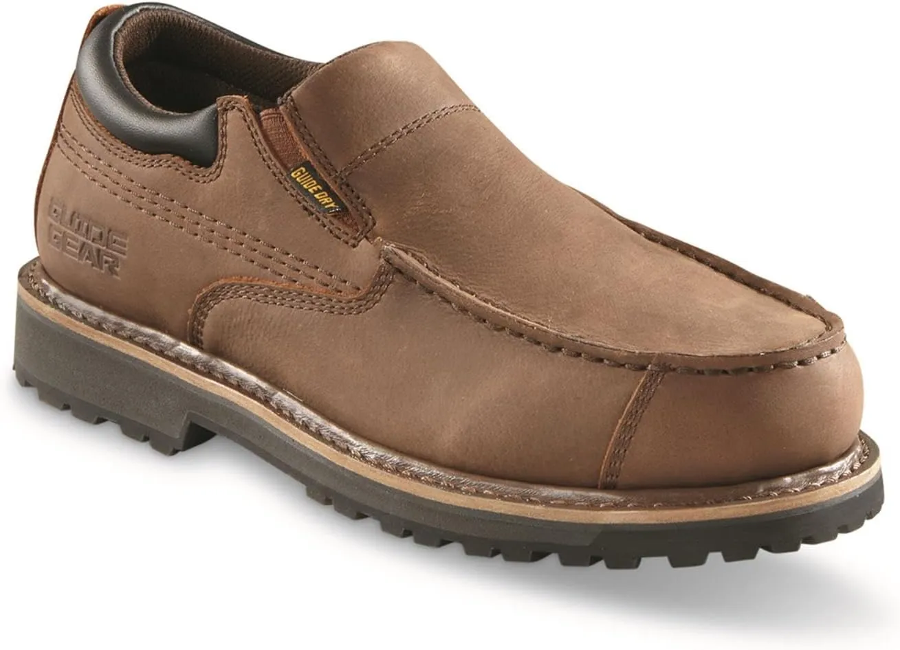 Guide Gear Men's Rugged Timber Waterproof Slip-On Shoes; Moisture Wicking Insoles, Casual Footwear