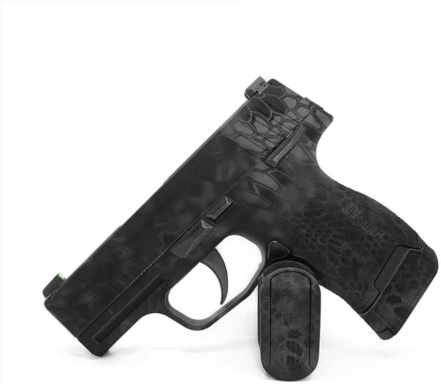 GunSkins Precut Pistol Skin for Sig Sauer P365 - Compatible with Airsoft AEG BB Gun - Vinyl Wrap - Easy to Install - 100% Waterproof - Matte Finish - Made in USA