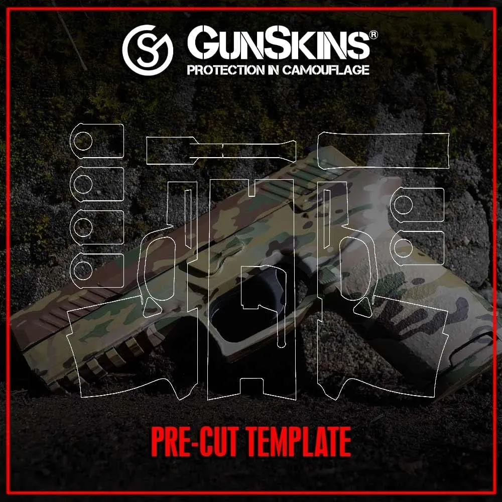 GunSkins Precut Pistol Skin for Sig Sauer P365 - Compatible with Airsoft AEG BB Gun - Vinyl Wrap - Easy to Install - 100% Waterproof - Matte Finish - Made in USA