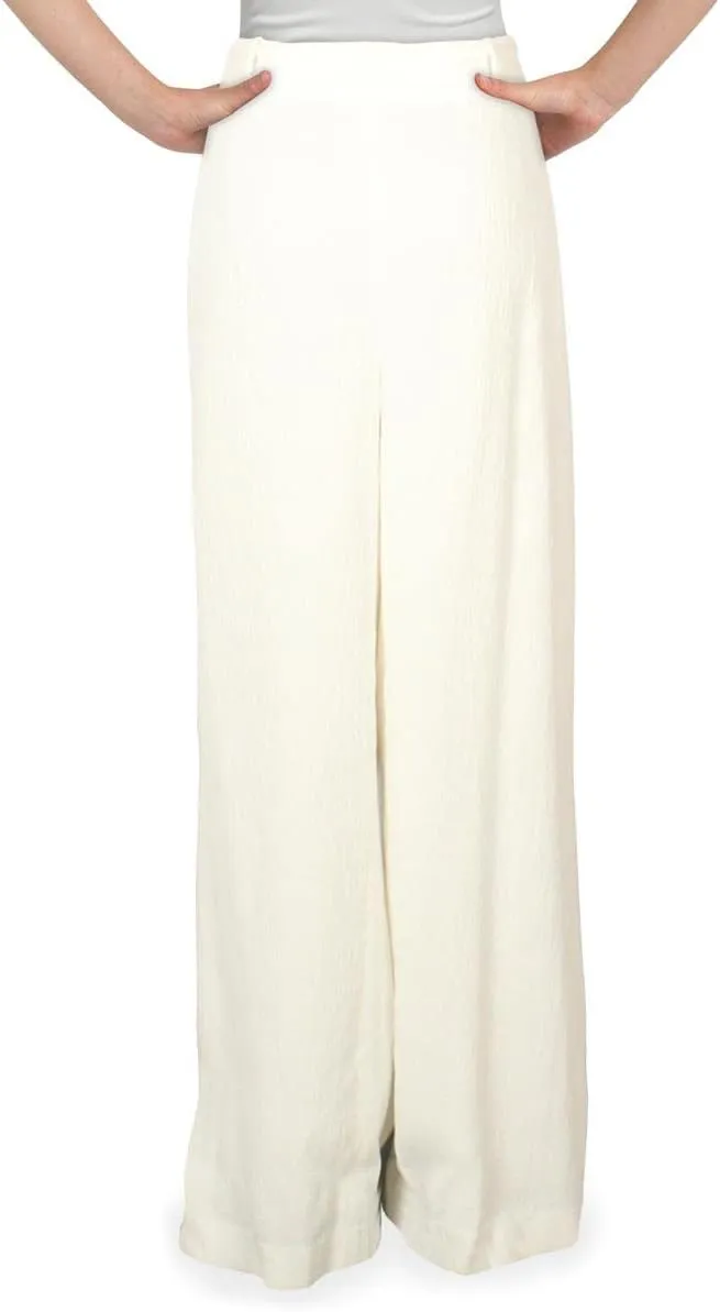 HALSTON Women's Crinkle Crepe Pant