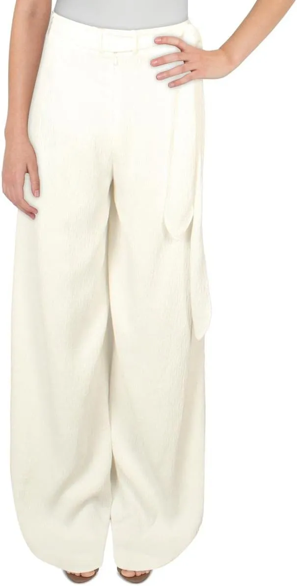 HALSTON Women's Crinkle Crepe Pant