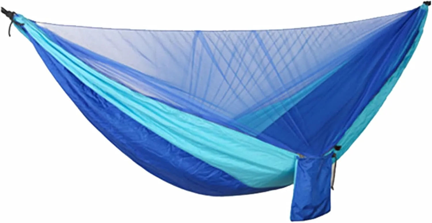 Hammocks Portable Hammock Outdoors Double Camping Hammocks with Mosquito Net Lightweight Parachute Nylon Hammock for Backpacking Hiking Hammocks for Outside