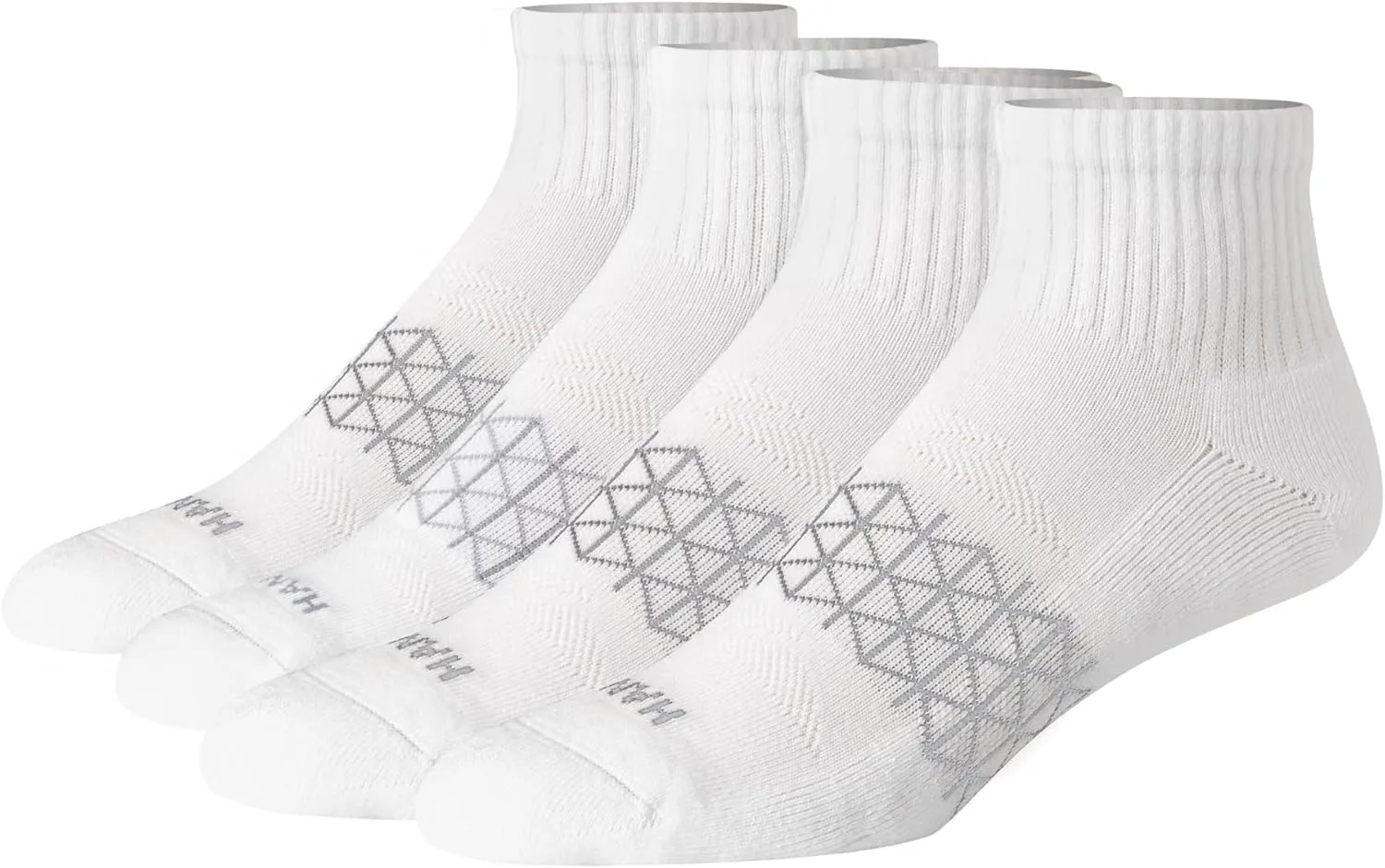 Hanes Men's Absolute Active Cushioned Ankle, Moisture Wicking Socks, Seamless Toe, 4-Pack