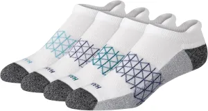 Hanes Men's Absolute Active Cushioned Heel Shield, Moisture Wicking Socks, Seamless Toe, 4-Pack