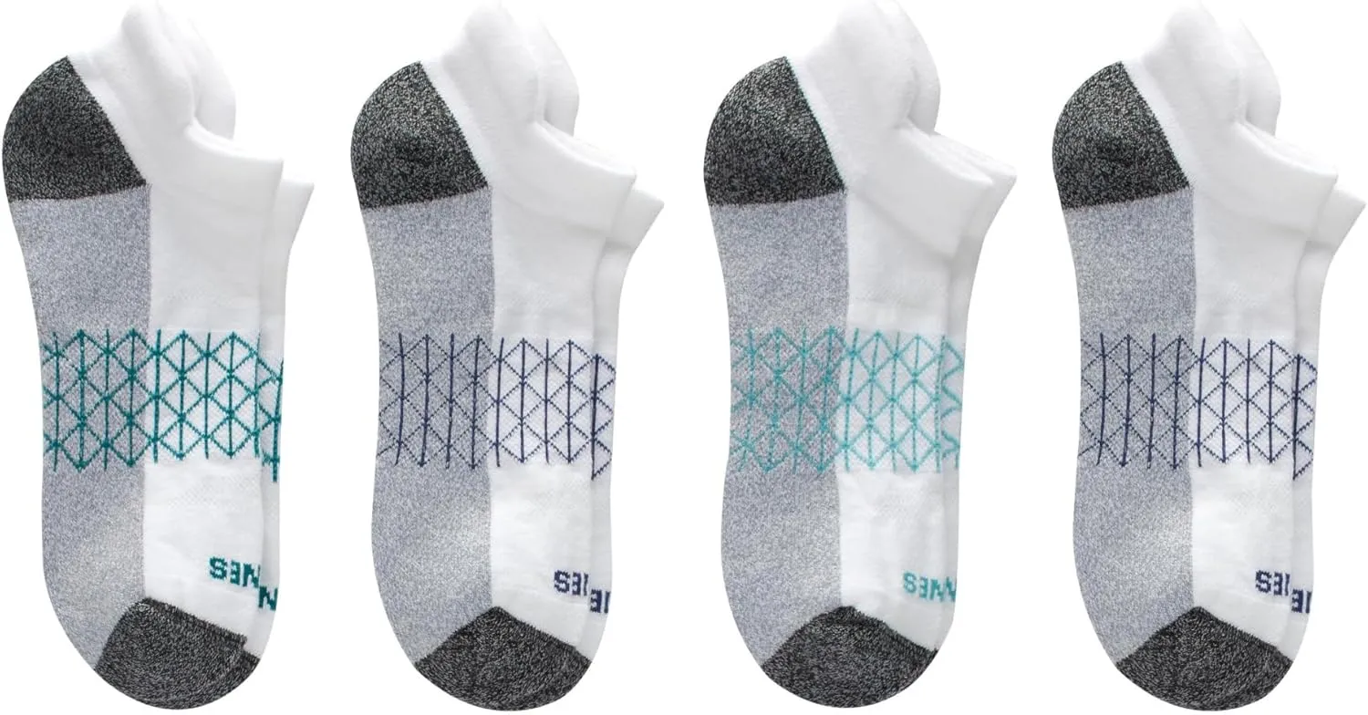 Hanes Men's Absolute Active Cushioned Heel Shield, Moisture Wicking Socks, Seamless Toe, 4-Pack