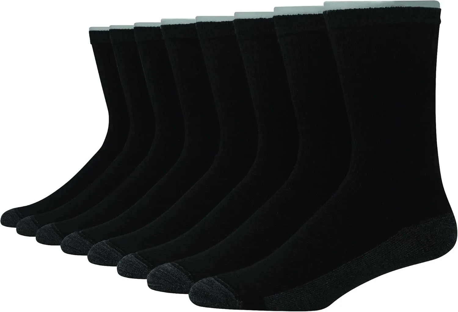Hanes Men's Max Cushioned Crew Socks, Moisture-Wicking with Odor Control, Multipack