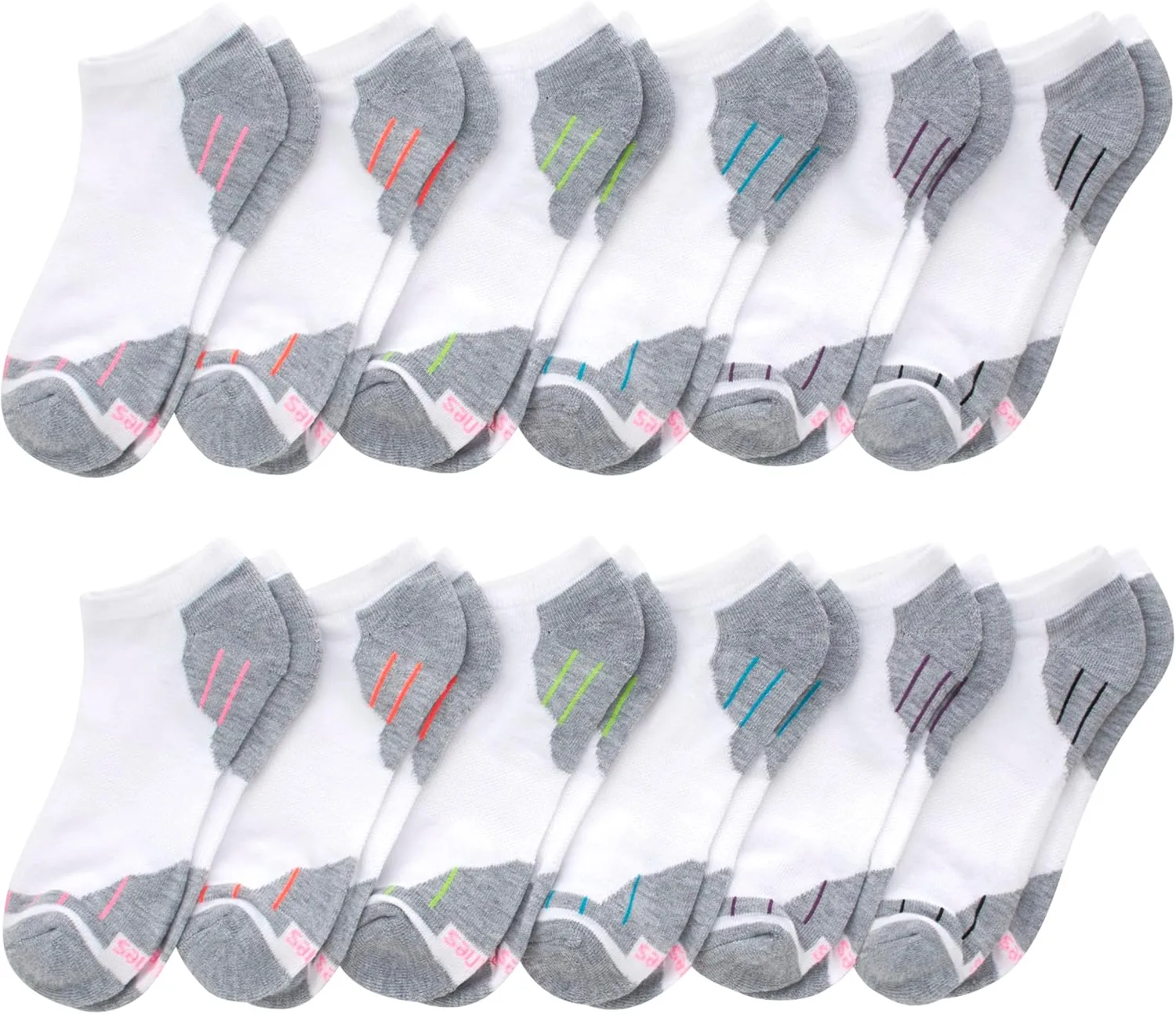 Hanes Women's 6-Pair Lightweight Breathable Ventilation Ankle Socks