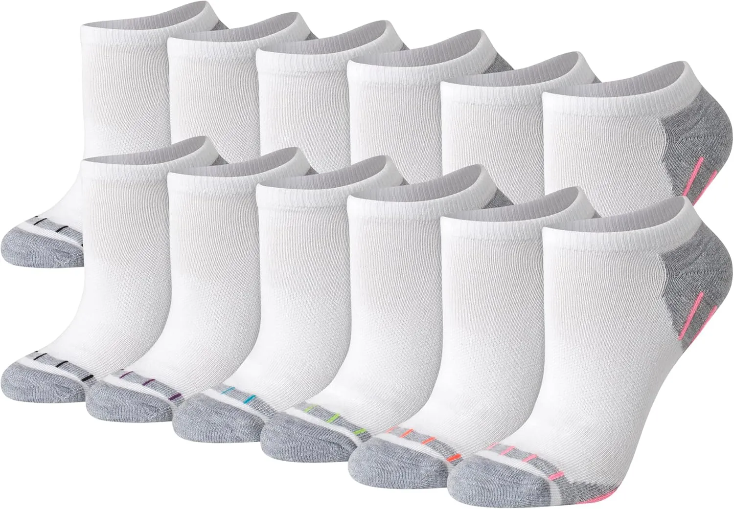 Hanes Women's 6-Pair Lightweight Breathable Ventilation Ankle Socks