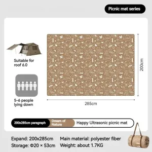 Happy Ultrasonic picnic mat & suitable for village tent
