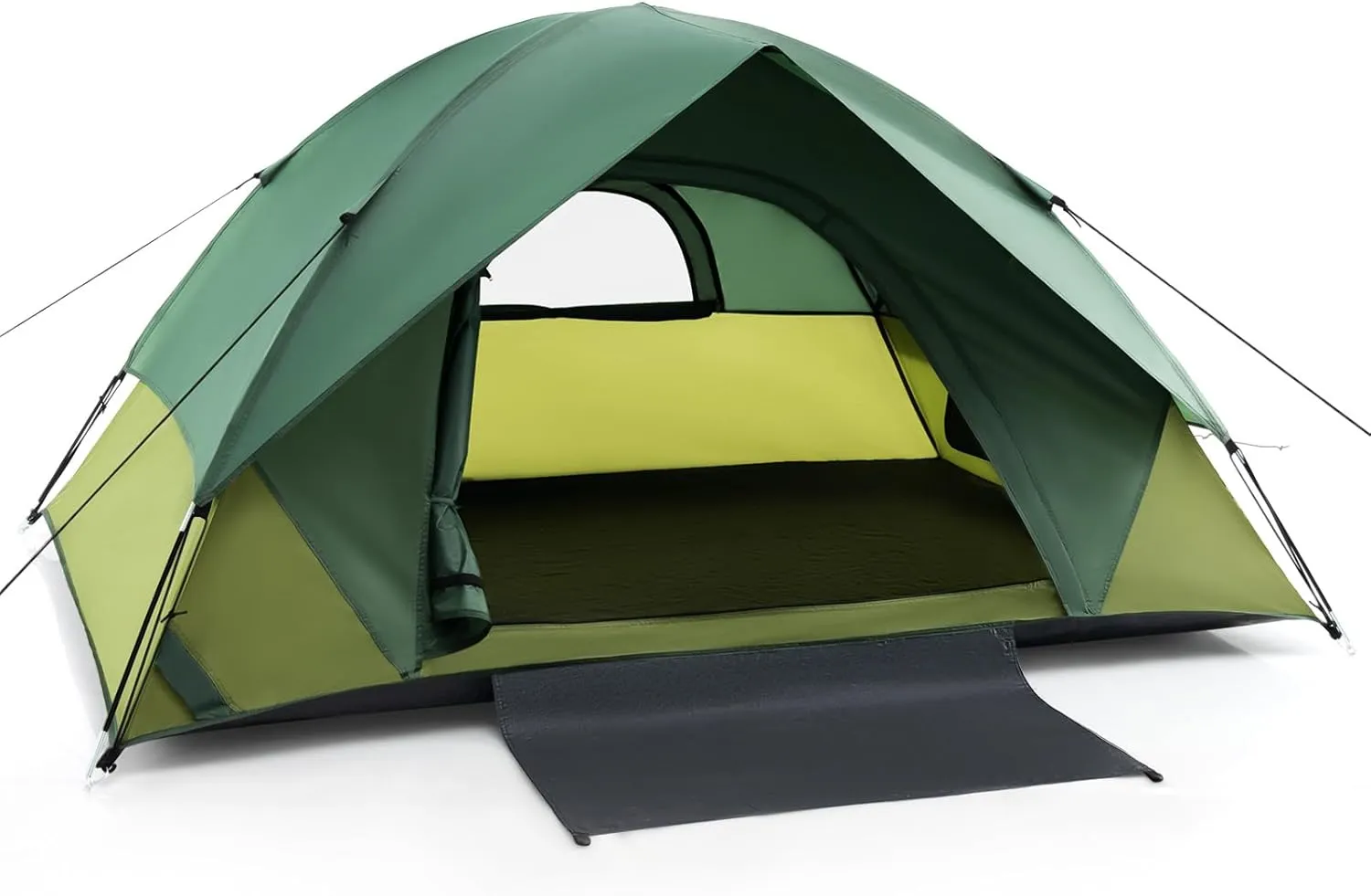 HAPPYGRILL 2-Person Camping Tent with Removable Rain Fly, Outdoor Tent with Double-Layer Door, 2 Mesh Windows, Carrying Bag, Portable Tent for Camping, Hiking, Traveling