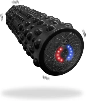 High-Density Vibrating Foam Roller with 5 Customizable Speeds for Deep Tissue Massage, Muscle Recovery, and Pain Relief -Rechargeable, Ideal for Back, Legs, Shoulders, and Pre/Post Workout Therapy