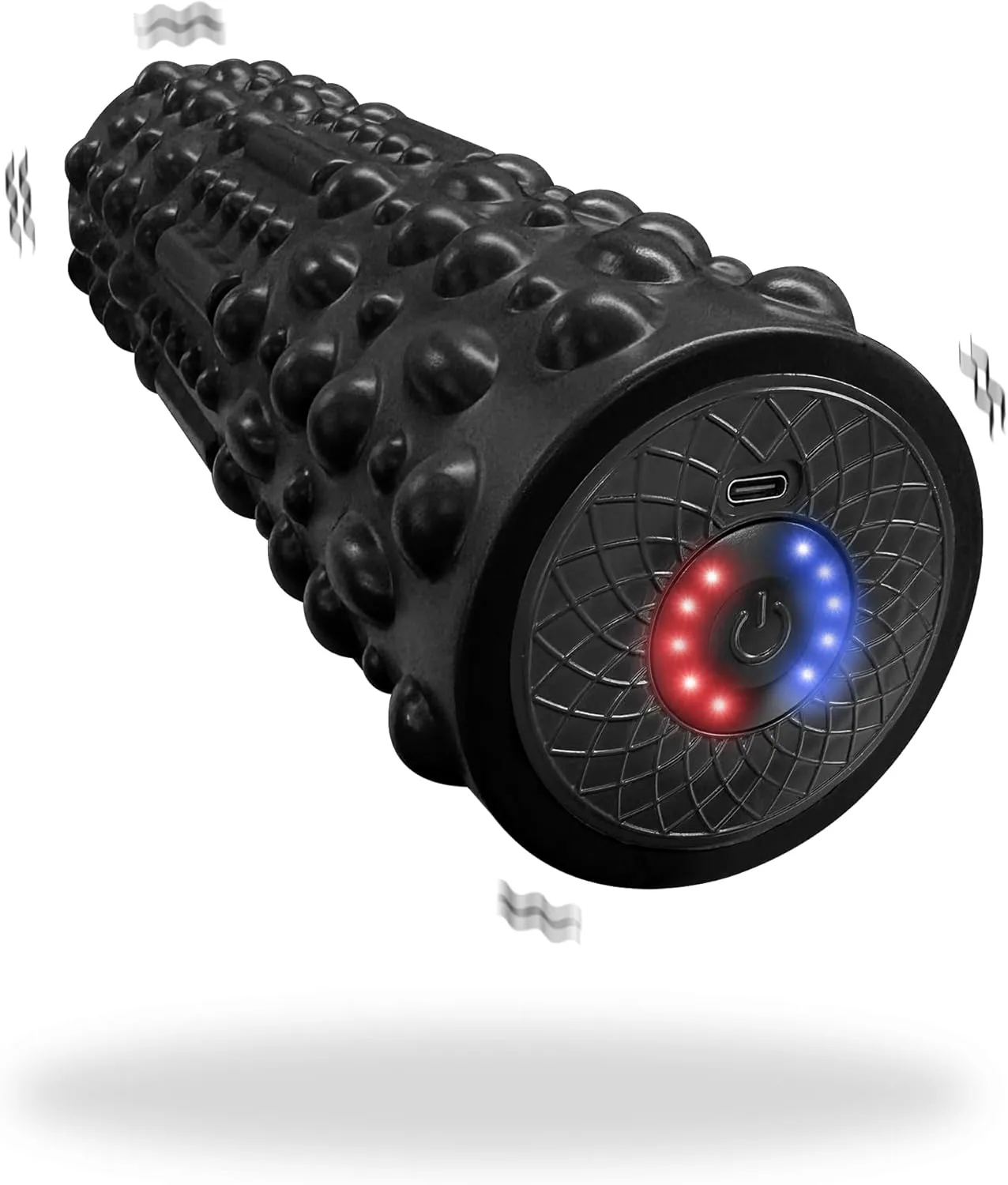 High-Density Vibrating Foam Roller with 5 Customizable Speeds for Deep Tissue Massage, Muscle Recovery, and Pain Relief -Rechargeable, Ideal for Back, Legs, Shoulders, and Pre/Post Workout Therapy