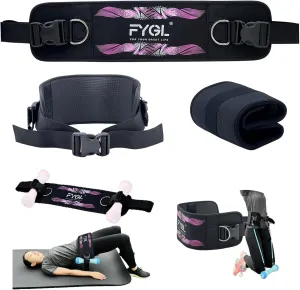 Hip-Thrust-Belt, Foldable Design, Slip-Resistant Padding, Supports 300 lbs, Ideal for Glutes Training with Dumbbells, Kettlebells & Plates, Great for Gym & Home Hip Thrust Workouts