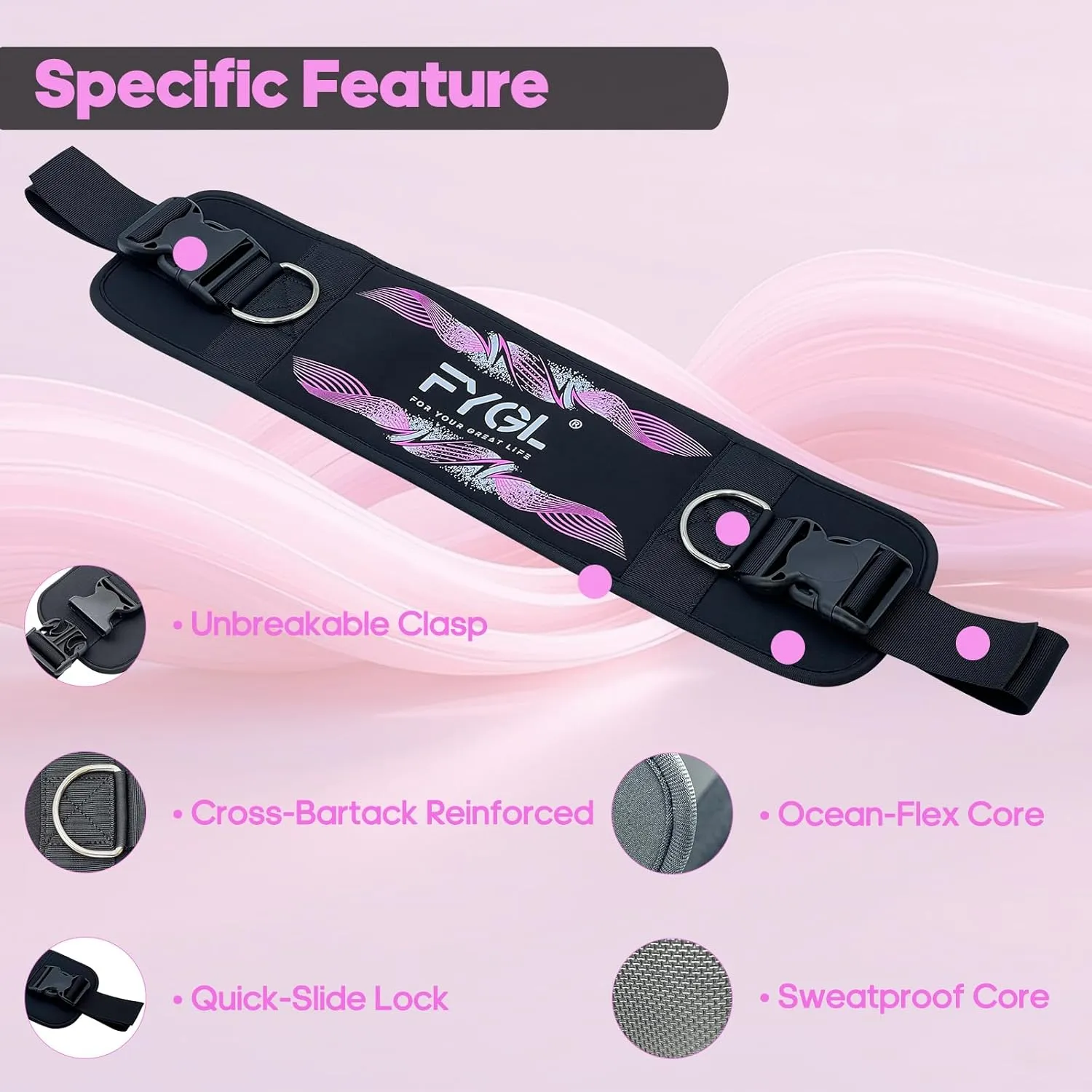Hip-Thrust-Belt, Foldable Design, Slip-Resistant Padding, Supports 300 lbs, Ideal for Glutes Training with Dumbbells, Kettlebells & Plates, Great for Gym & Home Hip Thrust Workouts