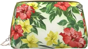 Hojas Tropicales Y Flores Toiletry Pouch, Travel-Friendly Makeup Organizer For Makeup Brushes, Lipsticks