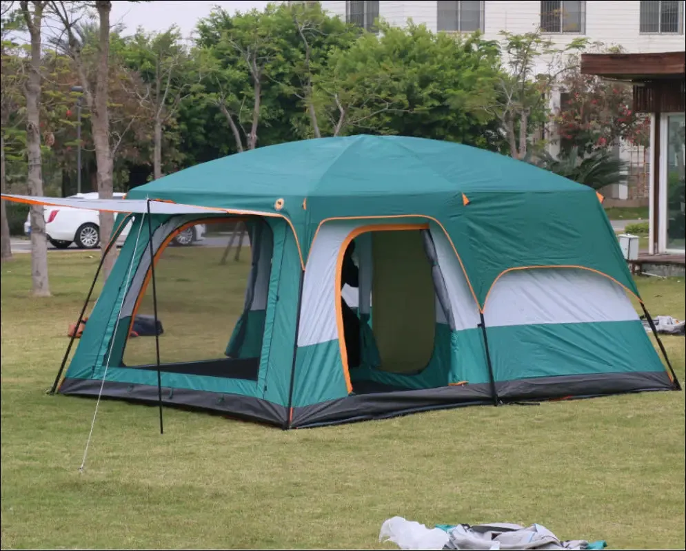 Hot sale 3-4 person luxury large dome family waterproof double layer two rooms rainproof outdoor