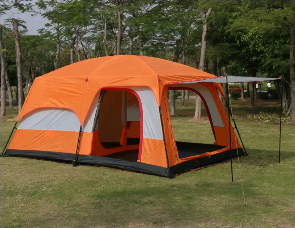 Hot sale 3-4 person luxury large dome family waterproof double layer two rooms rainproof outdoor