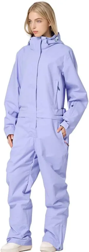 HOTIAN Women Ski Suits One Piece Jumpsuits Overalls Winter Outdoor Snow Suits Waterproof Snowboard Suit