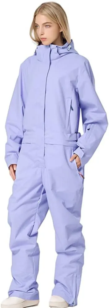 HOTIAN Women Ski Suits One Piece Jumpsuits Overalls Winter Outdoor Snow Suits Waterproof Snowboard Suit
