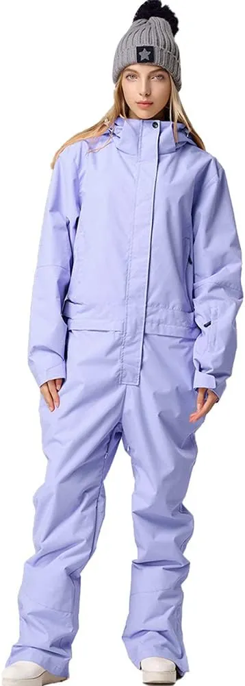 HOTIAN Women Ski Suits One Piece Jumpsuits Overalls Winter Outdoor Snow Suits Waterproof Snowboard Suit