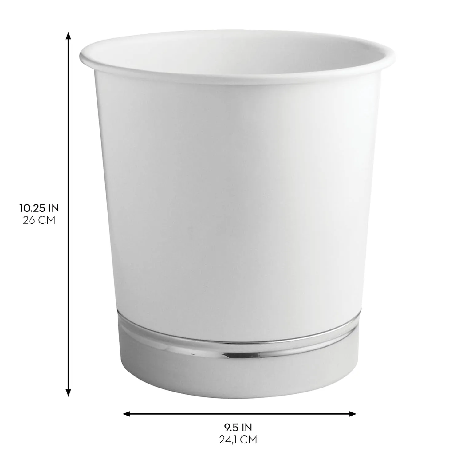 iDesign York White Waste Can, Soap Dispenser