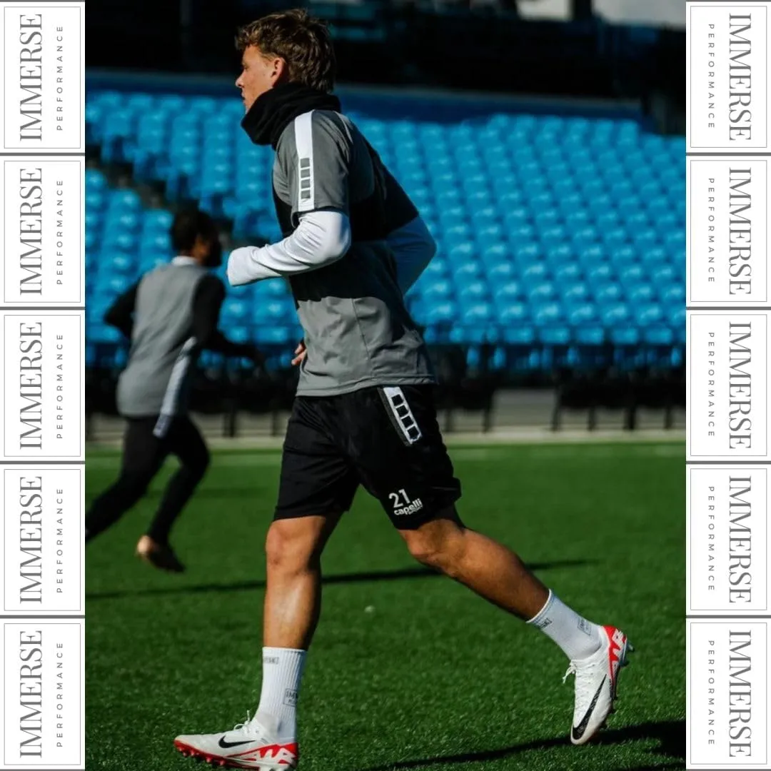 IMMERSE Performance Grip Sock - Anti Slip Sock - Men & Women - Soccer, Pilates - Hospital Sock - Comfort & Compressed - Crew