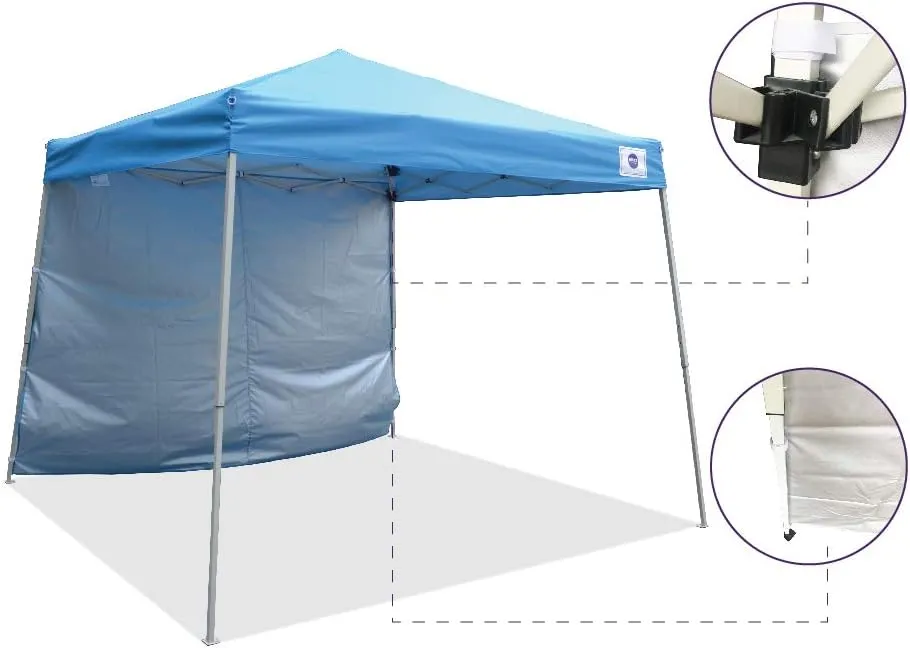 Impact Canopy 283010003 Slant Leg Canopy, Blue-One Sidewall