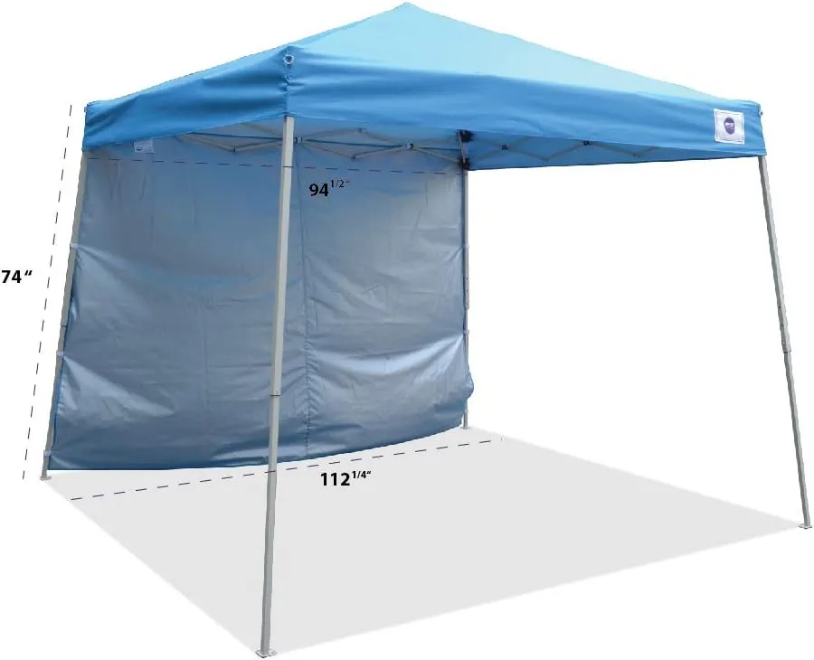 Impact Canopy 283010003 Slant Leg Canopy, Blue-One Sidewall