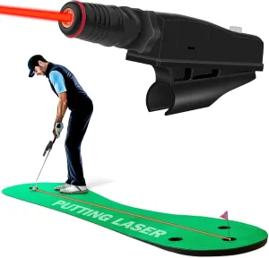 Indoor Golf Putter Laser Aiming Device Putting Laser Training Aids, Putting Practice Corrector Posture Indicator Alignment Tool Golf Gifts for Men Women