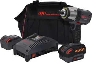 Ingersoll Rand W5153P-C1D2-K22 1/2" 20V Cordless Impact Wrench 2 Battery Kit, Hazardous Environment, 550 ft-lb Torque, Pin Retainer, Pistol