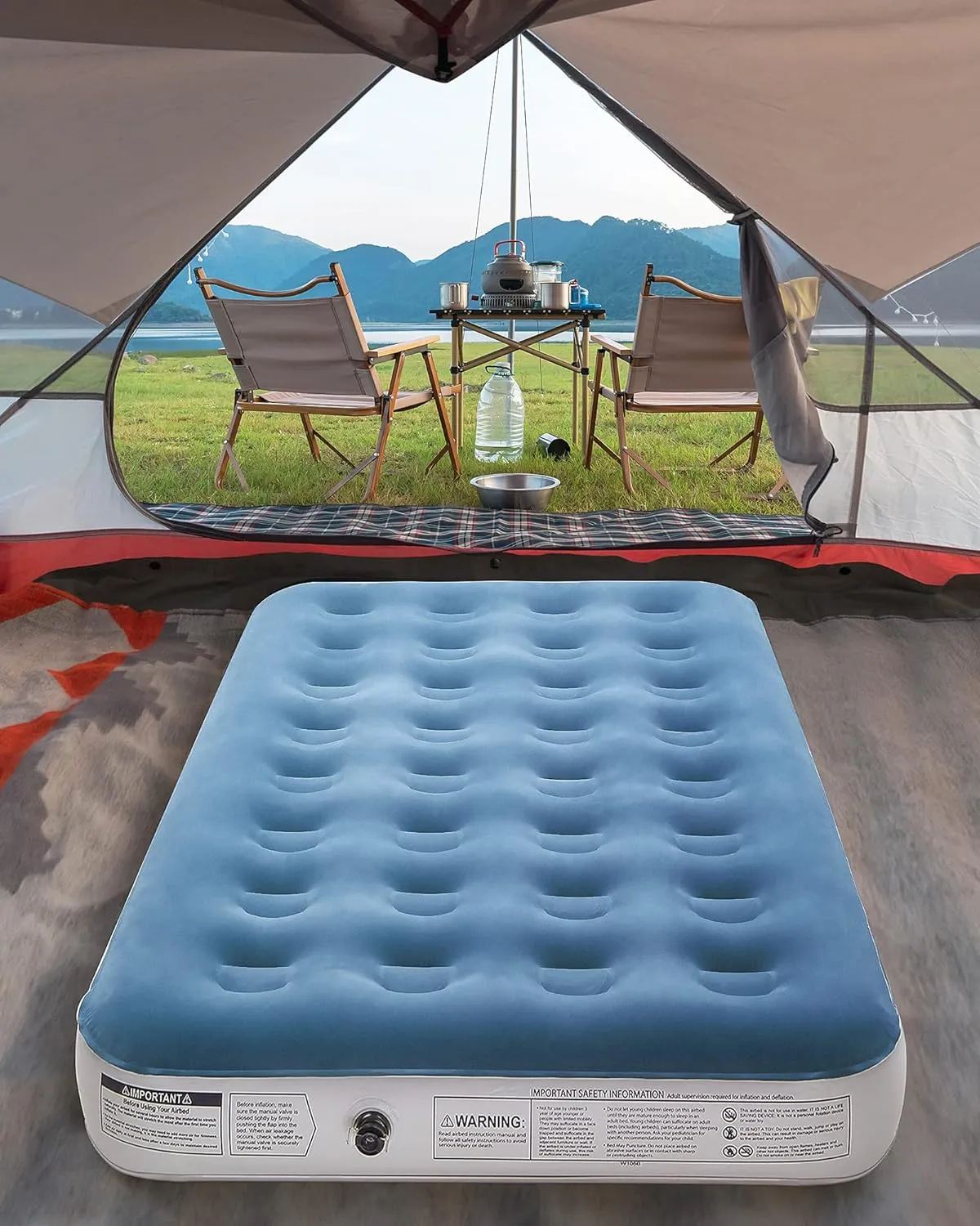 InnoTruth Twin Camping Air Mattress Bed, Single Rechargeable Handheld Electric Pump Inflatable Airbed, Raised Elevated Blow Up Mattresses for Guests, Portable and Foldable Bed for Home Travel